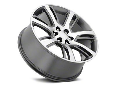 Voxx Replica Escalade Platinum Style Gunmetal Machined 6-Lug Wheel; 22x9; 31mm Offset (07-13 Sierra 1500)