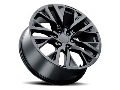 Voxx Replica SES Style Gloss Black 6-Lug Wheel; 22x9; 28mm Offset (19-24 Silverado 1500)