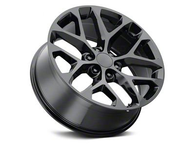 Voxx Replica Snowflake Style Gloss Black 6-Lug Wheel; 22x9; 24mm Offset (07-13 Sierra 1500)