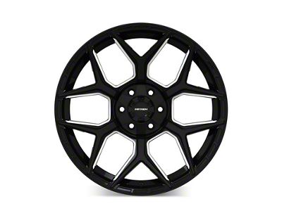 Mayhem Wheels Vanquish Gloss Black Milled 6-Lug Wheel; 20x9; 0mm Offset (21-24 F-150)