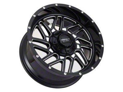 Impact Wheels 808 Gloss Black Milled 6-Lug Wheel; 20x10; -12mm Offset (23-24 Canyon)