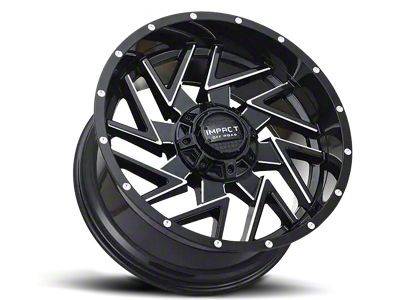 Impact Wheels 809 Gloss Black Milled 6-Lug Wheel; 20x10; -12mm Offset (23-24 Canyon)