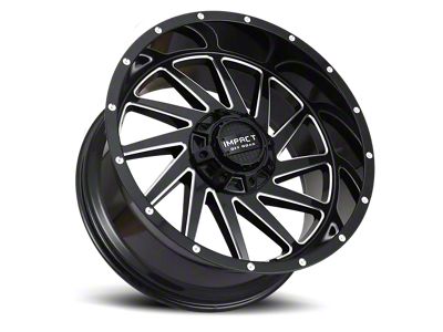 Impact Wheels 811 Gloss Black Milled 6-Lug Wheel; 20x10; -12mm Offset (19-24 RAM 1500)