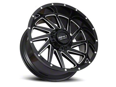 Impact Wheels 811 Gloss Black Milled 6-Lug Wheel; 20x10; -12mm Offset (23-24 Canyon)