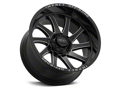 Impact Wheels 825 Gloss Black Milled 6-Lug Wheel; 20x10; -12mm Offset (19-24 Sierra 1500)