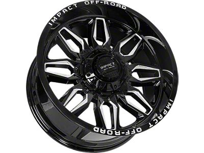 Impact Wheels 827 Gloss Black Milled 6-Lug Wheel; 20x10; -12mm Offset (15-20 F-150)