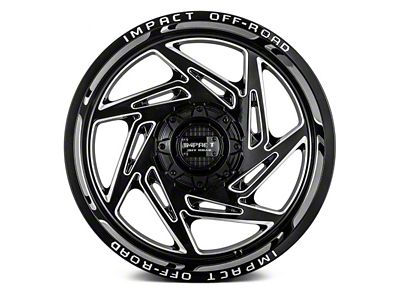 Impact Wheels 830 Gloss Black Milled 6-Lug Wheel; 20x10; -12mm Offset (19-24 RAM 1500)