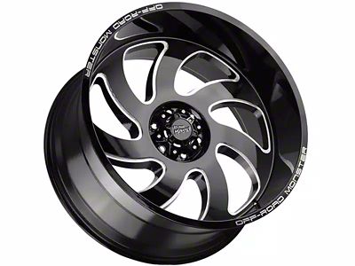 Off-Road Monster M07 Gloss Black Milled 6-Lug Wheel; 20x10; -19mm Offset (19-23 Ranger)