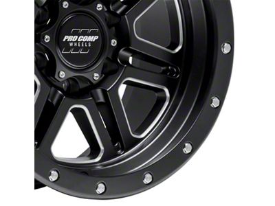 Pro Comp Wheels 62 Series Apex Satin Black Milled 6-Lug Wheel; 17x9; -6mm Offset (07-14 Tahoe)