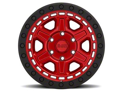 Black Rhino Reno Candy Red with Black Bolts 6-Lug Wheel; 17x9; 0mm Offset (23-24 Canyon)