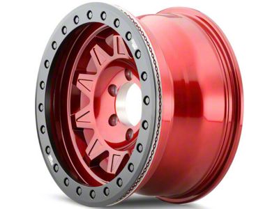 Dirty Life Roadkill Race Crimson Candy Red Beadlock 6-Lug Wheel; 17x9; -14mm Offset (19-23 Ranger)