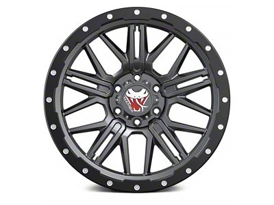 Mamba Offroad Wheels Type M25 Matte Gray with Black Lip 6-Lug Wheel; 17x9; -12mm Offset (23-24 Colorado)