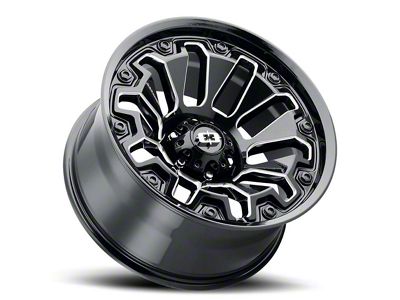 Vision Off-Road Armor Gloss Black Milled with Black Bolt Inserts 6-Lug Wheel; 18x9; 12mm Offset (07-14 Tahoe)