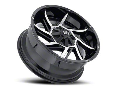 Vision Off-Road Prowler Gloss Black Machined 6-Lug Wheel; 20x12; -51mm Offset (2024 Ranger)