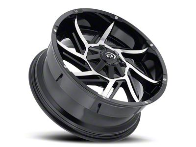 Vision Off-Road Prowler Gloss Black Machined 6-Lug Wheel; 20x9; -12mm Offset (2024 Ranger)