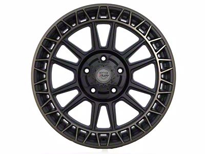 4Play 4PS12 Satin Black Machined with Bronze 6-Lug Wheel; 22x9; 0mm Offset (2024 Ranger)