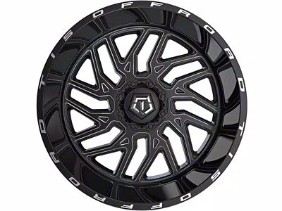 TIS 544BM Gloss Black Milled 6-Lug Wheel; 20x12; -44mm Offset (21-24 Yukon)