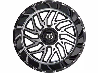 TIS 544MB Gloss Black Machined 6-Lug Wheel; 20x10; -25mm Offset (2024 Ranger)