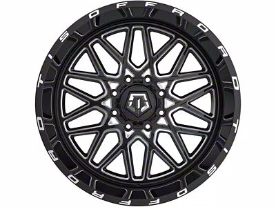 TIS 548BM Gloss Black Milled 6-Lug Wheel; 22x12; -44mm Offset (2024 Ranger)