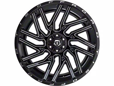 TIS 554BM Gloss Black Milled 6-Lug Wheel; 20x10; -19mm Offset (2024 Ranger)