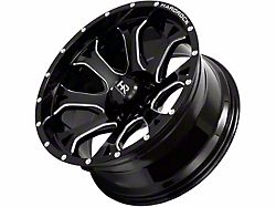 Hardrock Offroad BloodShot Xposed Gloss Black Milled 6-Lug Wheel; 22x12; -51mm Offset (07-14 Yukon)