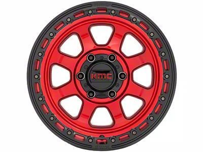 KMC Chase Candy Red with Black Lip 6-Lug Wheel; 20x9; 0mm Offset (23-24 Canyon)