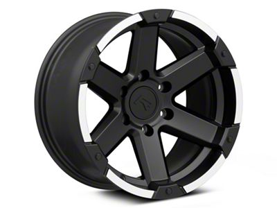 Rovos Wheels Danakil Matte Black with Machined Lip 6-Lug Wheel; 17x9; -6mm Offset (15-20 Tahoe)