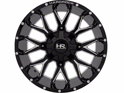 Hardrock Offroad H700 Affliction Gloss Black Milled 6-Lug Wheel; 20x9; 0mm Offset (2024 Ranger)