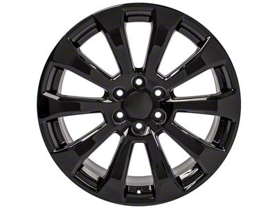 High Country Style Black 6-Lug Wheel; 22x9; 28mm Offset (21-24 Tahoe)