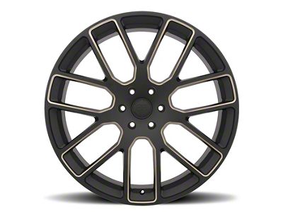 Black Rhino Kunene Matte Black Dart Tint Milled 6-Lug Wheel; 22x9.5; 25mm Offset (15-20 Yukon)