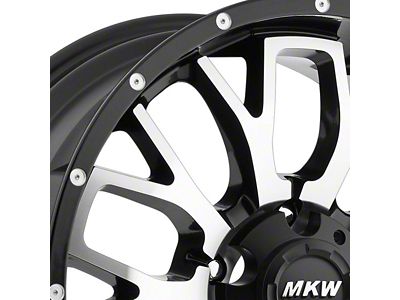MKW Offroad M95 Satin Black Machined 6-Lug Wheel; 20x9; 10mm Offset (23-24 Colorado)