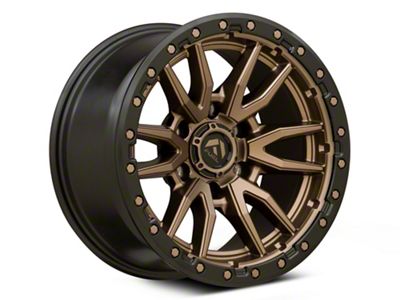 Fuel Wheels Rebel Matte Bronze with Black Bead Ring 6-Lug Wheel; 18x9; -12mm Offset (2024 Ranger)