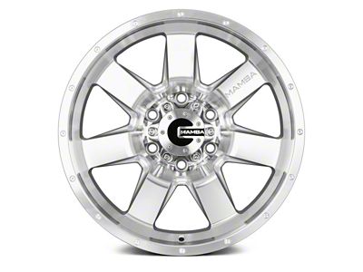 Mamba Offroad Wheels Type M14 Machined Face Silver 6-Lug Wheel; 18x9; 12mm Offset (2024 Ranger)