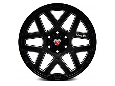 Mamba Offroad Wheels Type M23 Gloss Black Machined 6-Lug Wheel; 20x9; -12mm Offset (23-24 Canyon)