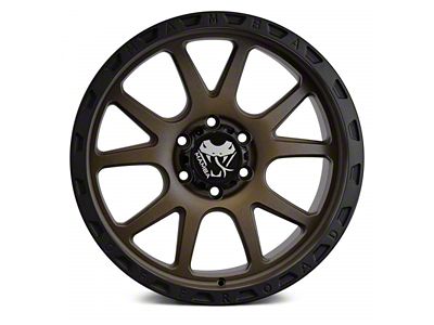 Mamba Offroad Wheels Type M27 Matte Bronze with Black Lip 6-Lug Wheel; 20x9; -12mm Offset (19-24 Sierra 1500)