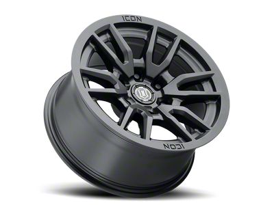 ICON Alloys Vector 6 Satin Black 6-Lug Wheel; 17x8.5; 0mm Offset (15-20 Tahoe)