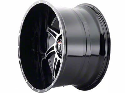 American Truxx Vortex Gloss Black Machined 6-Lug Wheel; 20x10; -24mm Offset (2024 Ranger)