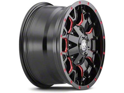 Mayhem Wheels Warrior Black with Prism Red 6-Lug Wheel; 20x9; 0mm Offset (07-14 Yukon)