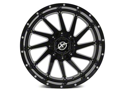 XF Offroad XF-216 Gloss Black Milled 6-Lug Wheel; 20x9; 12mm Offset (21-24 Yukon)