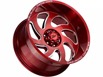 Off-Road Monster M07 Candy Red 6-Lug Wheel; 20x10; -19mm Offset (19-24 RAM 1500)