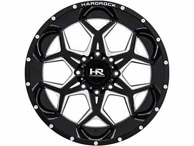 Hardrock Offroad Reckless Xposed Gloss Black Milled 6-Lug Wheel; 20x10; -19mm Offset (19-23 Ranger)