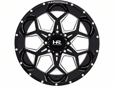 Hardrock Offroad Reckless Xposed Gloss Black Milled 6-Lug Wheel; 20x12; -44mm Offset (19-23 Ranger)