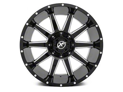 XF Offroad XF-219 Gloss Black Milled and Milled Dots 6-Lug Wheel; 18x9; 0mm Offset (04-08 F-150)