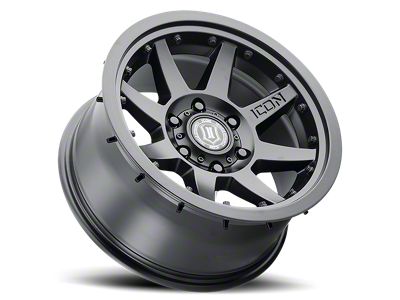 ICON Alloys Rebound Satin Black 6-Lug Wheel; 17x8.5; 25mm Offset (07-14 Tahoe)