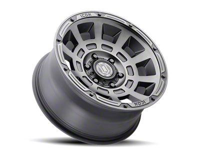 ICON Alloys Thrust Smoked Satin Black 6-Lug Wheel; 17x8.5; 25mm Offset (99-06 Silverado 1500)