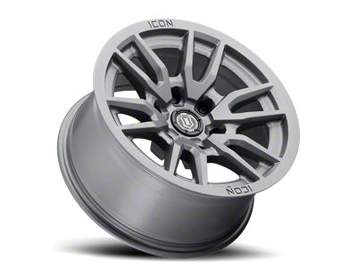 ICON Alloys Vector 6 Titanium 6-Lug Wheel; 17x8.5; 25mm Offset (07-13 Silverado 1500)