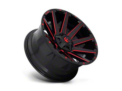 Fuel Wheels Contra Gloss Black Red Tinted Clear 6-Lug Wheel; 24x12; -44mm Offset (14-18 Sierra 1500)