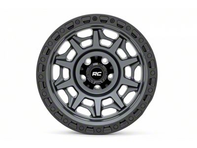 Rough Country 85 Series Simulated Beadlock Gunmetal Gray 6-Lug Wheel; 17x9; -12mm Offset (14-18 Sierra 1500)