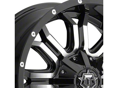 TIS 535MB Gloss Black Machined 6-Lug Wheel; 18x9; 0mm Offset (2024 Ranger)