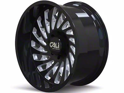 Cali Off-Road Switchback Gloss Black Milled 6-Lug Wheel; 20x10; -25mm Offset (19-24 RAM 1500)